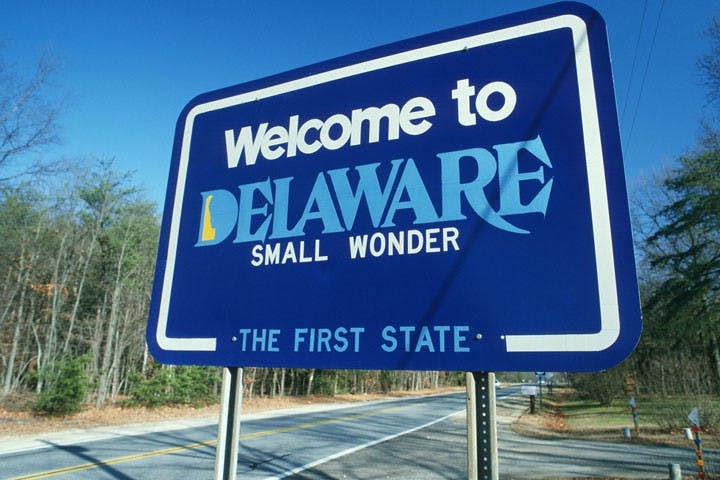 Our company is based in Delaware but we might never go there for our entire life.