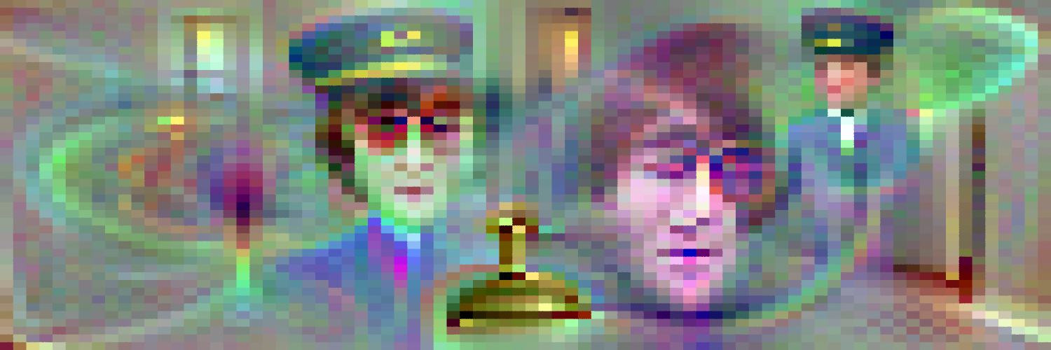 John Lennon interdimensionally traveling as a Bellboy
