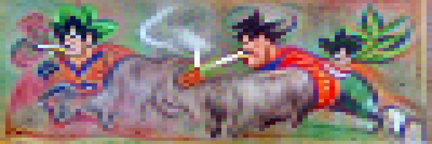 Goku smoking marijuana as a rich italian bull fighter