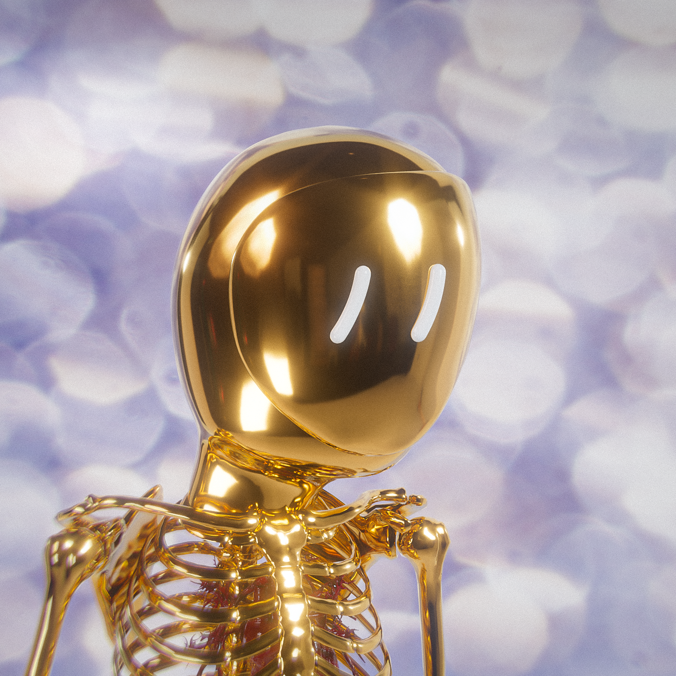 3D ANON #551 - Gold Skelly
